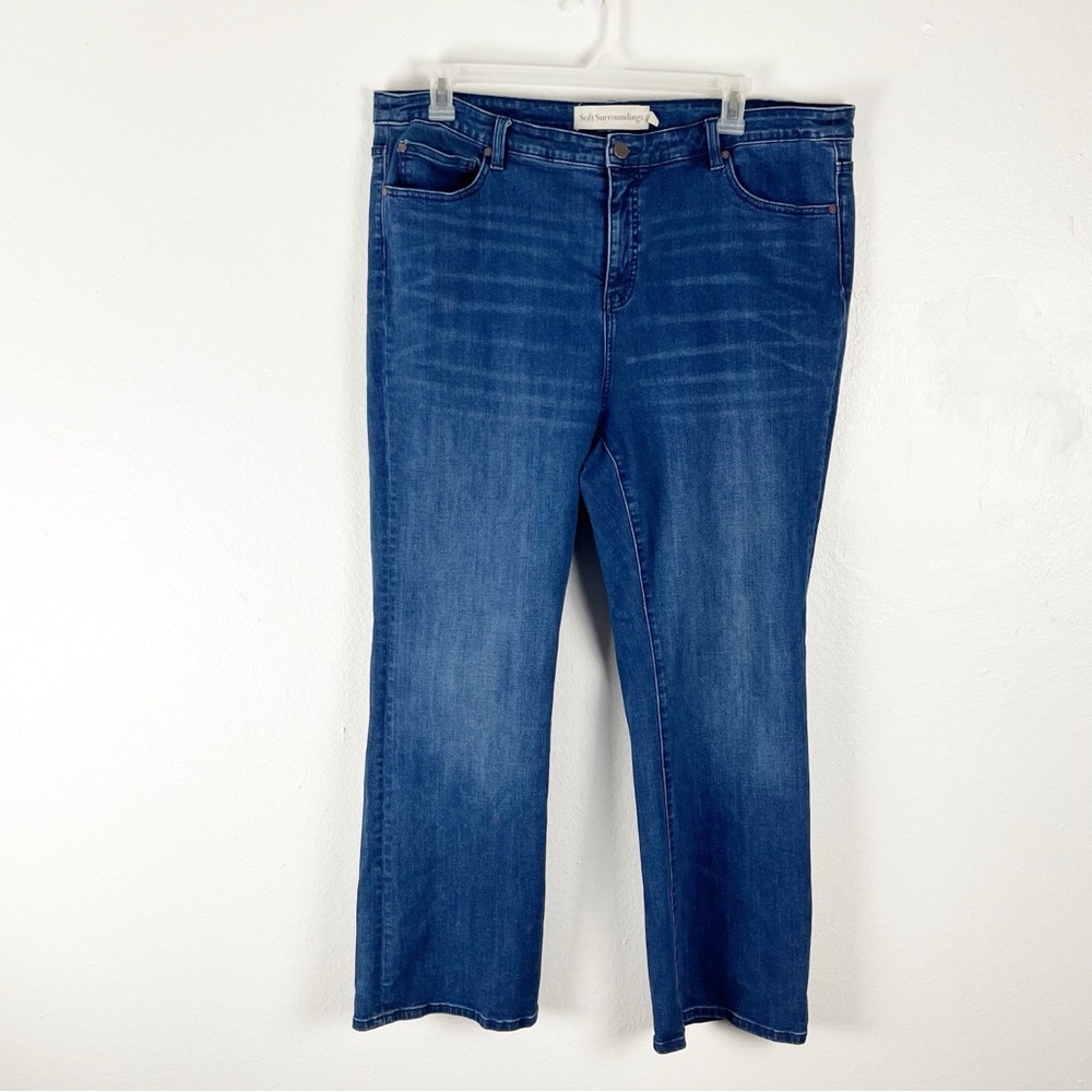 SOFT SURROUNDINGS Dark Wash High Rise Five Pockets Jeans 20W Neutral Casual